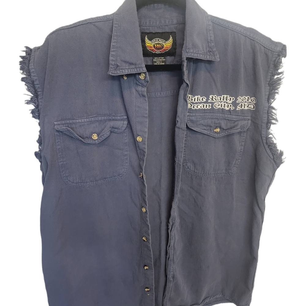 Bikers‎ week 2010 button down cut off